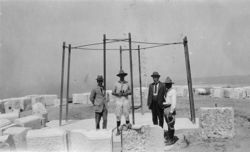 Group on the site of the proposed Chunuk Bair memorial, circa 1918